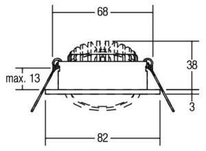 BRUMBERG Faretto da incasso a LED 7W 38361074 230V 4000K bianco