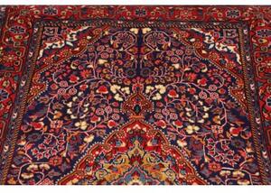 Tappeto Sarough Medaglione Floreale Blu Rosso 110x160 Cm