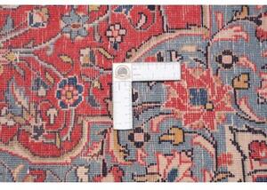 Tappeto Sarough Medaglione Floreale Rosso Azzurro 132x216 Cm