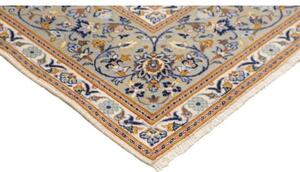Tappeto Kashan Floreale Avorio Blu 228x323 Cm