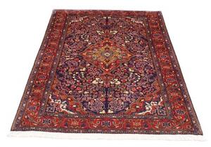 Tappeto Sarough Medaglione Floreale Blu Rosso 110x160 Cm