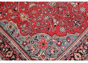 Tappeto Sarough Medaglione Floreale Rosso Azzurro 132x216 Cm