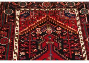 Tappeto Hamadan Stilizzato Rosso Scuro Nero 90x167 Cm
