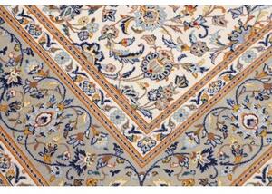 Tappeto Kashan Floreale Avorio Blu 228x323 Cm