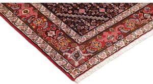 Tappeto Sanandadj Stilizzato Blu Scuro Rosso Quadrato 132x136 Cm
