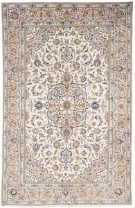 Tappeto Kashan Medaglione Floreale Avorio Blu Scuro 140x220 Cm