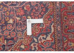 Tappeto Sarough Medaglione Floreale Blu Rosso 110x160 Cm