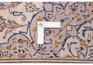 Tappeto Kashan Medaglione Floreale Avorio Blu Scuro 140x220 Cm