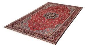 Tappeto Sarough Medaglione Floreale Rosso Azzurro 132x216 Cm