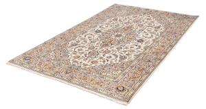 Tappeto Kashan Medaglione Floreale Avorio Blu Scuro 140x220 Cm