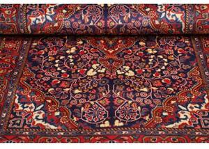 Tappeto Sarough Medaglione Floreale Blu Rosso 110x160 Cm