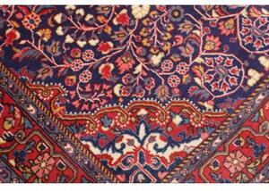 Tappeto Sarough Medaglione Floreale Blu Rosso 110x160 Cm
