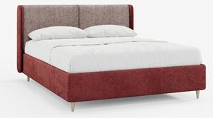 VALKIRIA letto imbottito bicolore con vano contenitore - cuscini schie