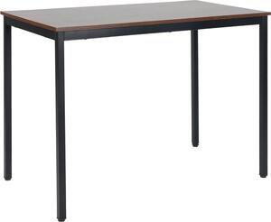 Tavolo da pranzo Relaxdays, per 4 persone, tavolo da cucina L x P x A: 76 x 110 x 60 cm, sala da pranzo e cucina, tavolo, carico massimo 80 kg, marrone/nero