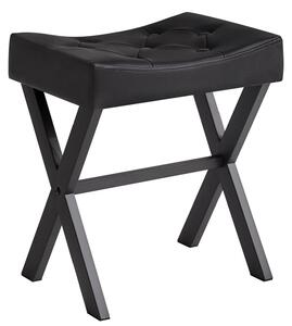 Comò multifunzionale per il trucco con pouf a forma di U - Nero