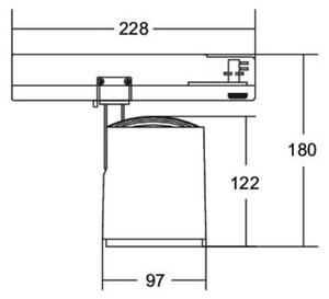 Faretto a LED a nastro 230 V, 40 g, 3000 K - Faretto da soffitto/spot/proiettore 1x31 W 88184183