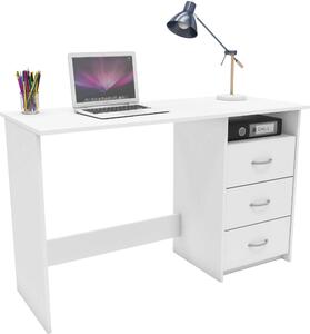 Scrivanie ARISTOTEL, bianche, 123x50,1x76,5 cm