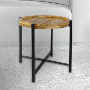 Tavolino Tavolino rotondo Tavolino ø46xH45cm Sioux Metallo nero opaco