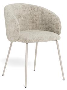 CLARA Beige (tessuto Juto 4)/gambe beige-grigio (Cashmere) - SEDIA MODERNA IMBOTTITA PER SOGGIORNO/SALA DA PRANZO/UFFICIO LOFT
