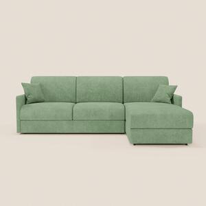 TOMMY Divano Letto con penisola contenitore - design minimal e sfodera