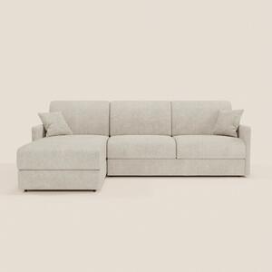TOMMY Divano Letto con penisola contenitore - design minimal e sfodera