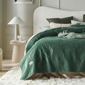 Coperta in velluto verde scuro, 170x210 cm - Coperta versatile, ideale per il letto e il divano