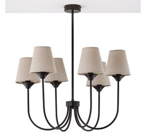 Jupiter 2165 - Lampadario a stelo TILIA 6xE14/11W/230V marrone/beige