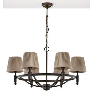 Jupiter 2185 - Lampadario a stelo PIAST 6xE27/15W/230V marrone/beige