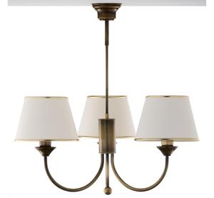 Jupiter 2132 - Lampadario a stelo CLASSIC 3xE27/15W/230V bronzo/patina/crema
