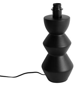 Lampada da tavolo di design in ceramica nera 16 cm senza paralume - Alisia