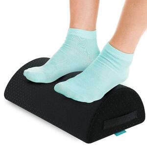 Bonmedico, poggiapiedi ergonomico 3-in-1 - nero, ideale per la casa e l'ufficio