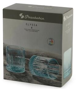 Pasabahce Elysia Bicchiere Acqua 35,5 cl Set 4 Pz In Vetro Colorato Turchese