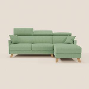 Sole Divano letto matrimoniale angolare con penisola contenitore e pog