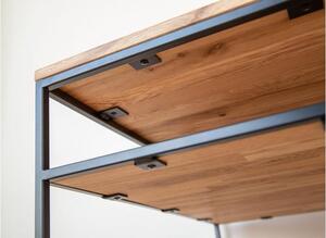 Tavolino rettangolare di design in legno massello naturale