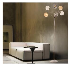 GINA PIANTANA 6 LUCI CROMO CON BRACCI FLESSIBILI E SFERE IN VETRO 4 COLORI CON LAMPADINE ATTACCO G9