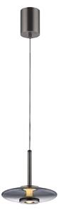 Lampada a sospensione PURE, Vitrum, dimmerabile, Grigio, Soggiorno, Vetro, Moderno