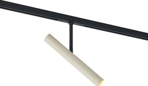 Faretto moderno beige e nero per sistema a binario monofase - Slimline Avery