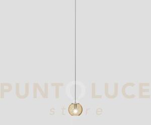 Oto sospensione 12 ambra rigadin nickel satinato 1 luce attacco g9
