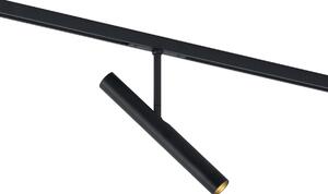 Faretto moderno nero per sistema a binario monofase - Slimline Avery