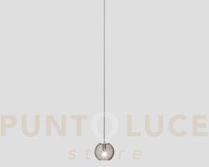 Oto sospensione 12 fume' rigato nickel satinato 1 luce attacco g9