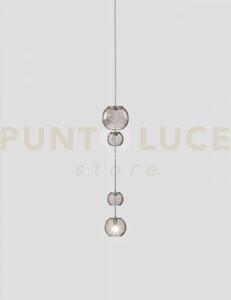 Oto sospensione pead fume' rigato nickel satinato 1 luce attacco g9