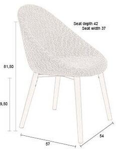 Sedia da pranzo arancione in imbottito Fenna – Dutchbone