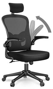 Sedia da ufficio ergonomica, sedia da scrivania regolabile in altezza, sedia da scrivania con braccioli ribaltabili, sedia girevole, sedie da ufficio con funzione oscillante, fino a 150 kg