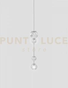 Oto sospensione pead cristallo rigadin nickel satinato 1 luce attac