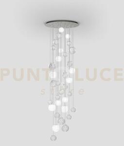 Oto sospensione rc bianco rigadin nickel satinato 12 luci attacco g9