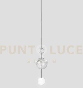 Oto sospensione peaa bianco rigadin nickel satinato 1 luce attacco g9