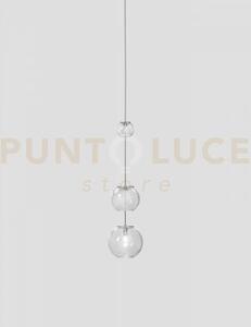 Oto sospensione peab cristallo rigadin nickel satinato 1 luce attac