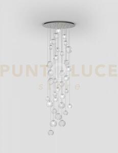 Oto sospensione rc cristallo rigadin nickel satinato 12 luci attacc