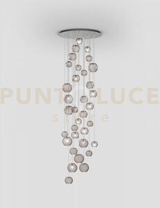 Oto sospensione rc fume' rigato nickel satinato 12 luci attacco g9