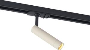 Faretto moderno beige e nero per sistema a binario monofase - Iconic Ivy